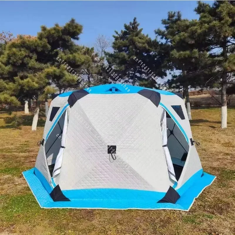 Quick Setup Perfect for Outdoor Camping Hiking Ice Fishing and Sauna Activities 4--5-6Person Winter Insulated Portable Tent