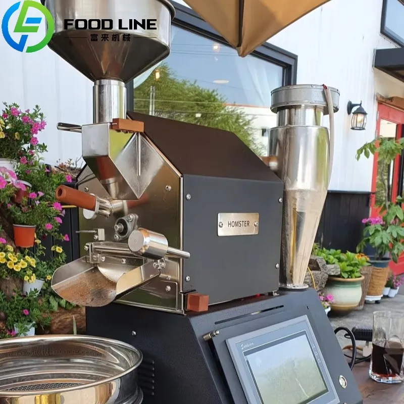 محمصة قهوة شديدة التحمل 1 كجم، محمصة حبوب متعددة الوظائف مع عملية يدوية للشركات الصغيرة