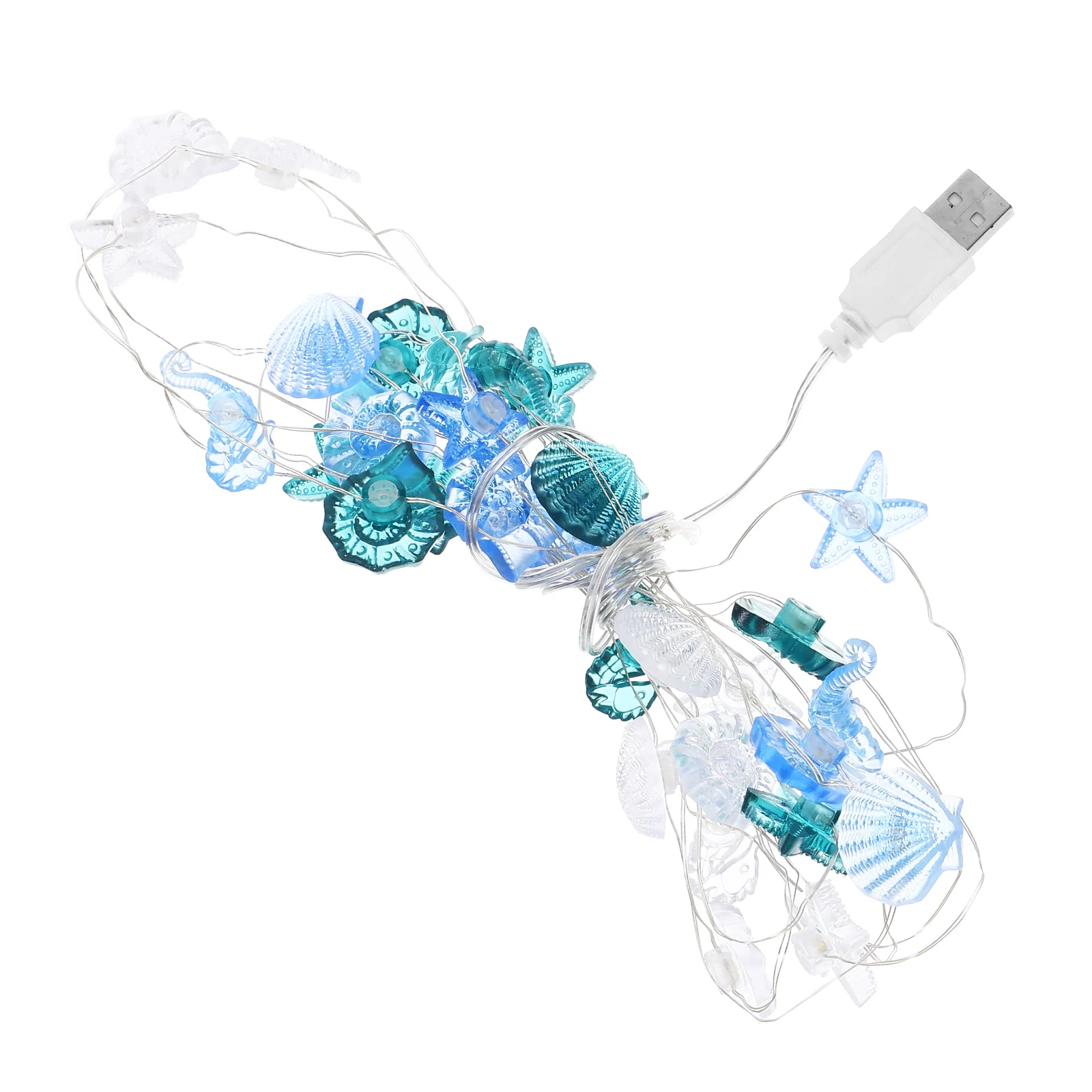 

3M 30LED Theme Ocean Party String Lights String Lights Decorative USB Seashell Party Festival Indoor Garden