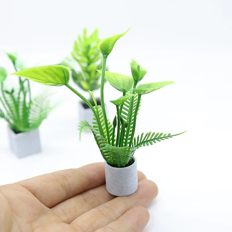 Mini Calla Lily Plant Fake Greenery Model Dollhouse Landscape Decor Simulation Flower Accessory Miniature Desktop Decoration