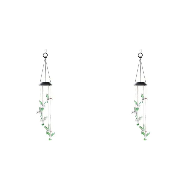 

Солнечные уличные светильники BHTS-2X «Колибри», солнечные светильники-колокольчики, подвесные подарки для мамы и бабушки, зеленые