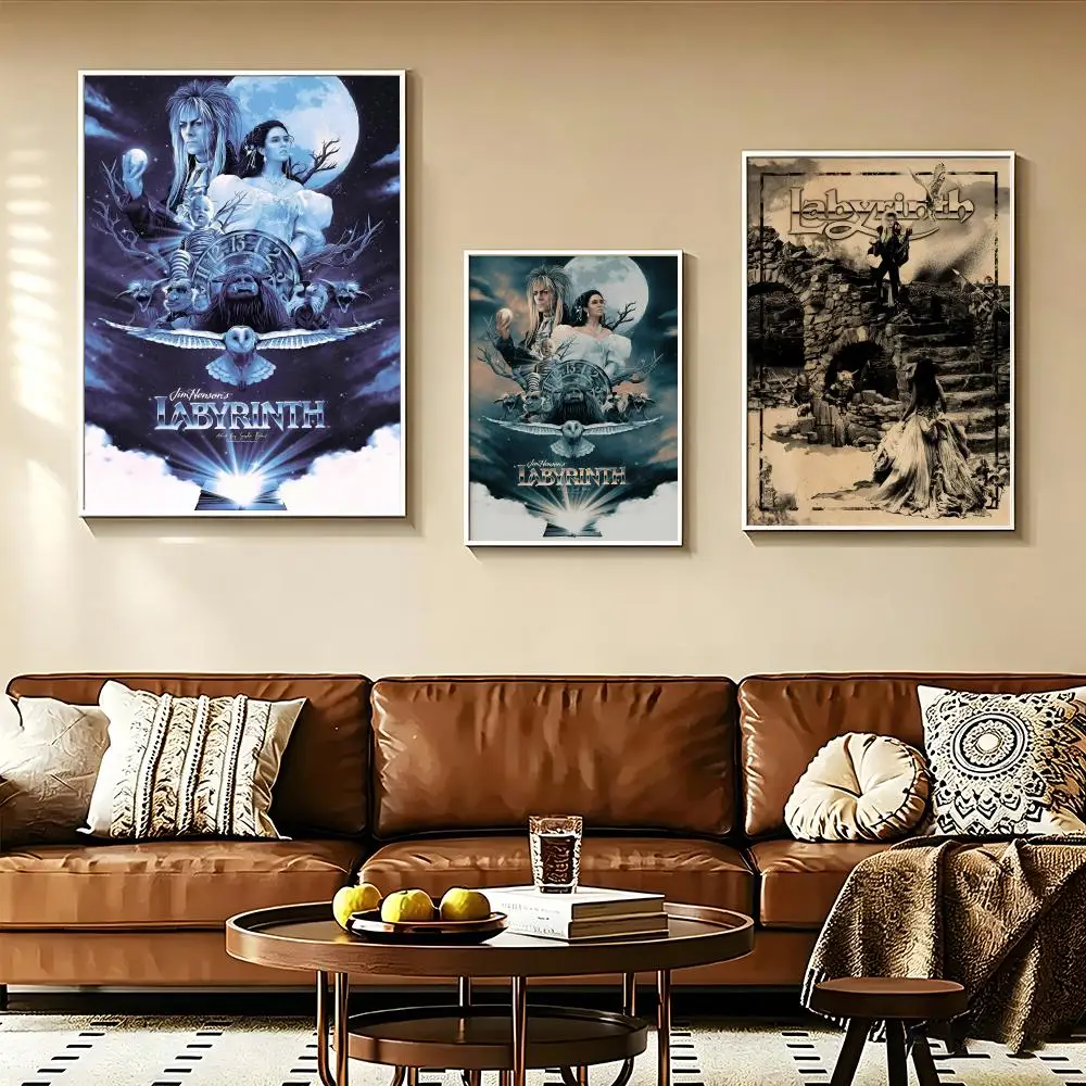 Movie L-Labyrinth Poster Self-adhesive Paper Print Home Living Room Bedroom Entrance Bar Cafe Art