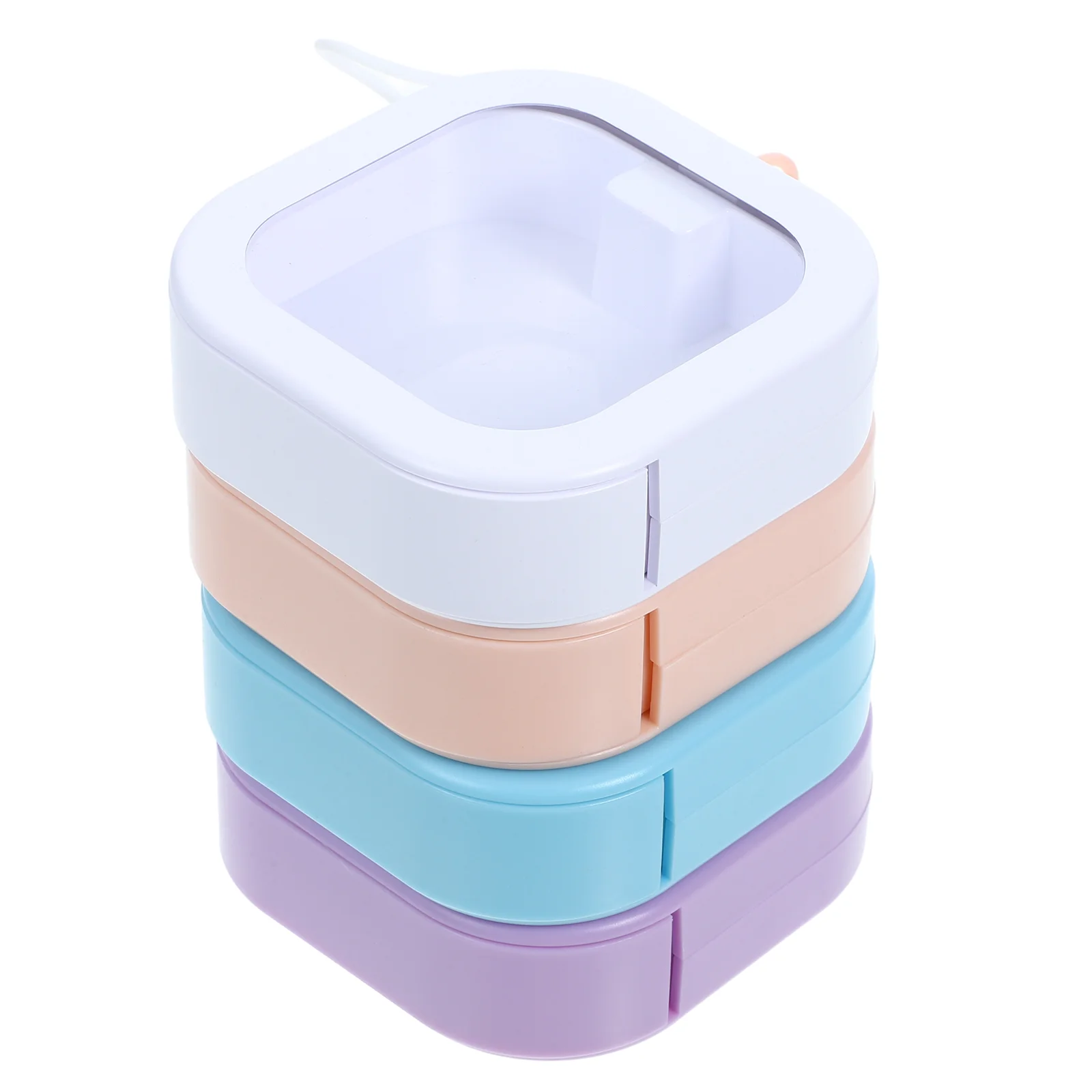 

4 Pcs Travel Jewelry Box Hair Grips Tie Organizer Bow Scrunchie Holder Storage Pp Accessory Accessories Portable