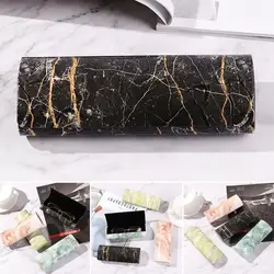 Fashion Marble Pattern Strong Magnet Glasses Box Waterproof PU Portable Reading Glasses Sunglasses Case Eyewear Protector