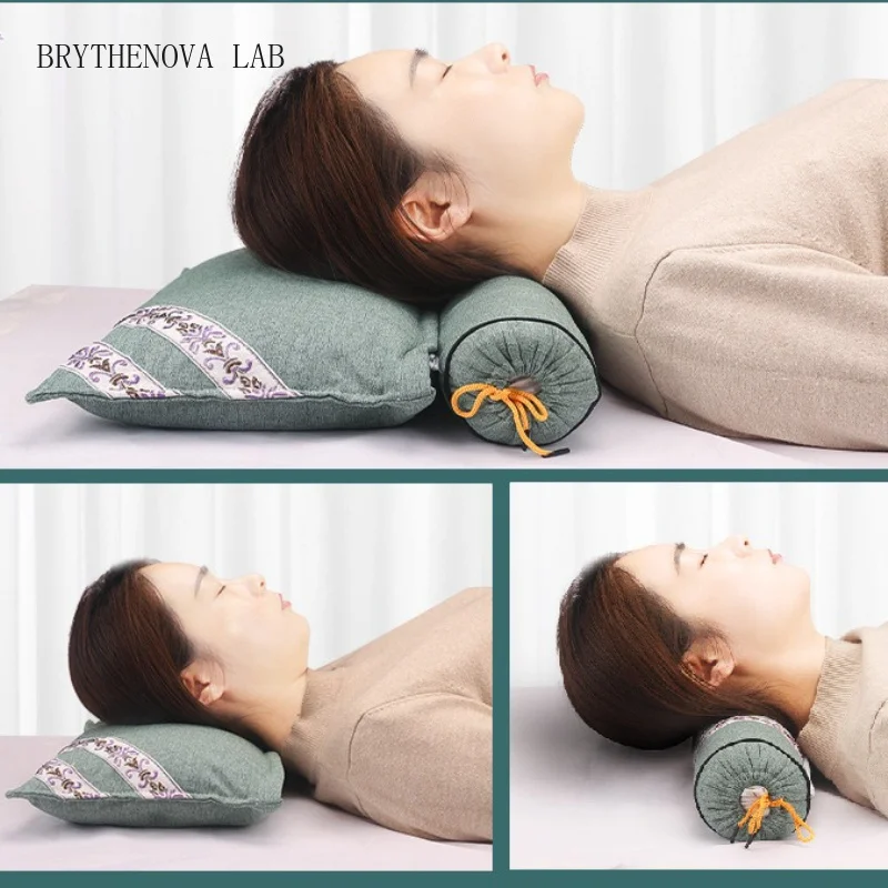 Round-shaped Mugwort Pillow Neck-supporting Pillow Detachable Neck-relieving Cervical