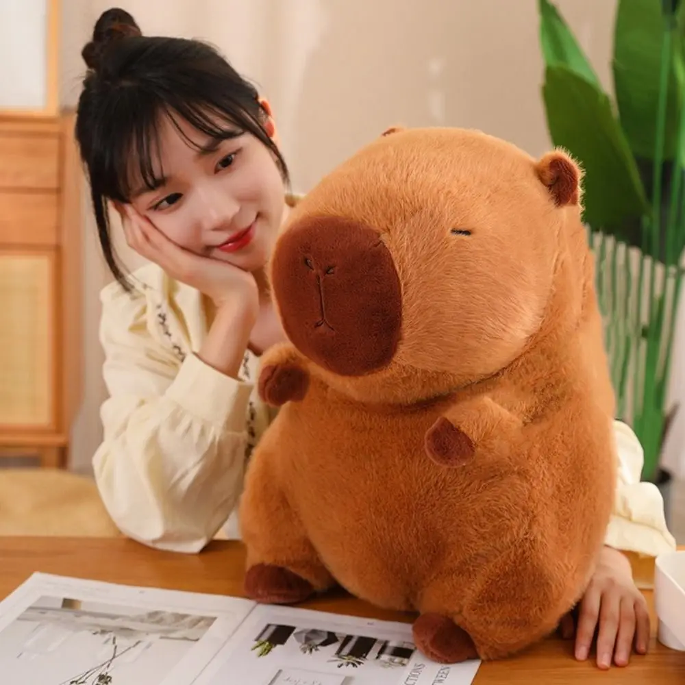 Soft Capybara Plush Toy Simplicity Comfortable Wear-resistant Birthday Capybara Toy Cotton Full Filling Capybara Doll