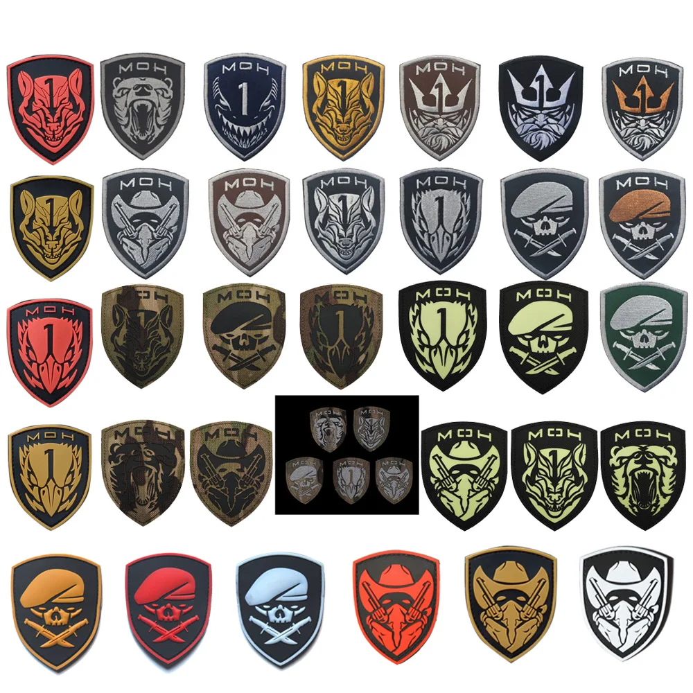 New Laser-cut IR CP Reflective Badge Medal of Honor Embroidery Magic Badge Glow-in-the-Dark Army Fan Rubber Backpack Patch