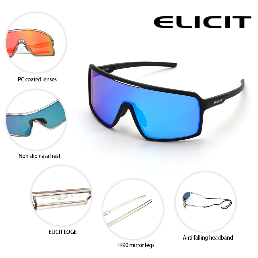 

ELICIT Men bicycle Cycling Sunglasses Woman MTB road bike Driving Goggles Outdoor Sports running Glasses UV400 Hiking Eyewea