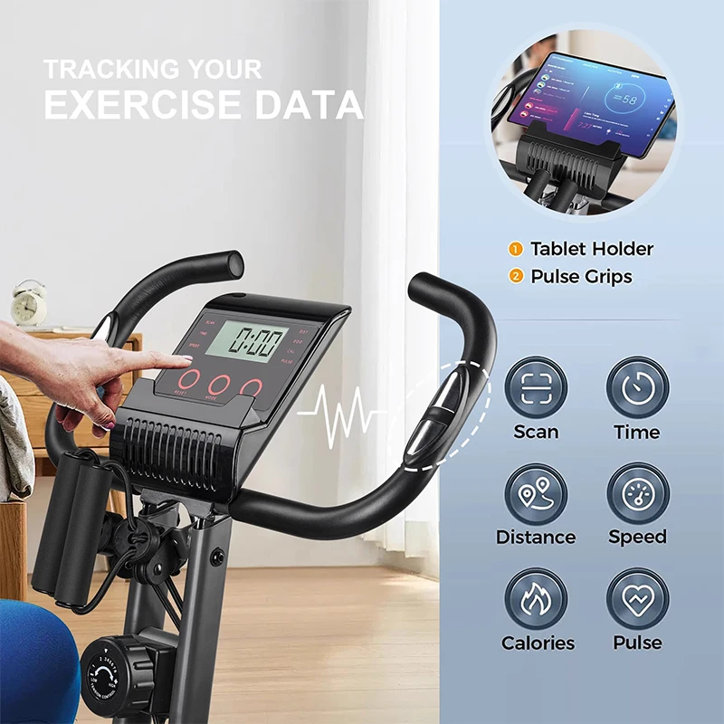 Home exercise bike magnetically controlled pedal bicycle foldable spinning bicycle indoor sports equipment