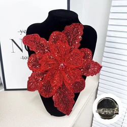 Handmade Multilayer Sequin Beaded Decorative Lace Patches Clothing Patches Multi Layered Sewing Clothing Accessories 28cmx30cm
