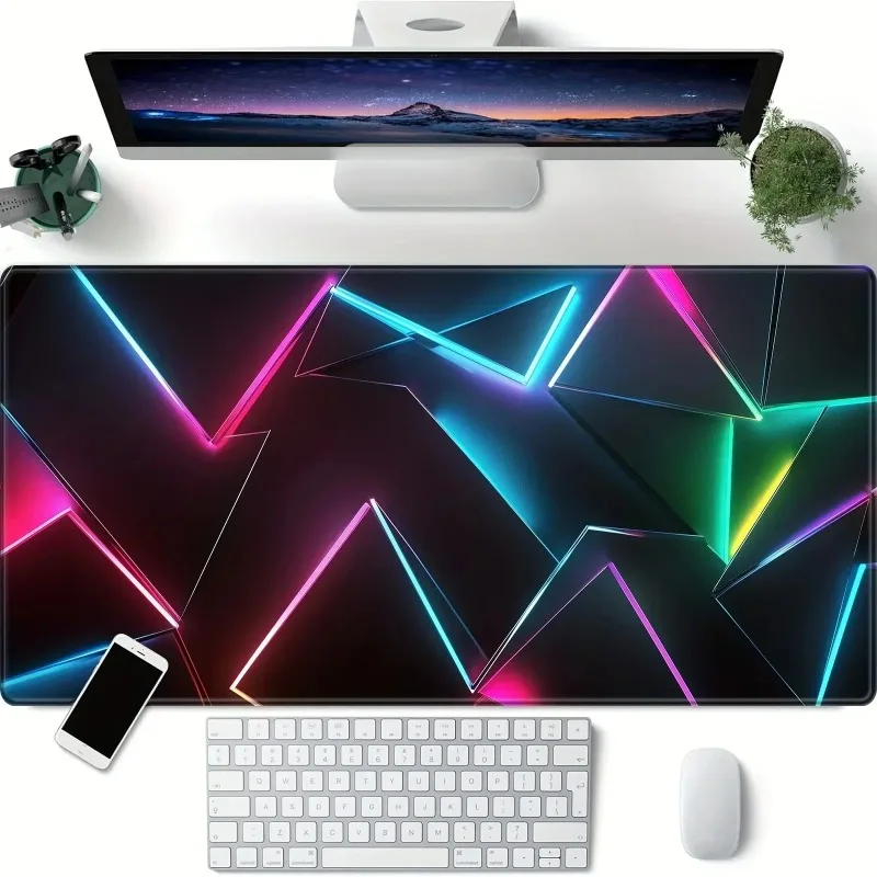 Large 3D Geometric Pattern Gaming Mouse Pad Cool Computer Office Game Table Mats New XXL Rubber Anti-slip Long Keyboard Desk Mat