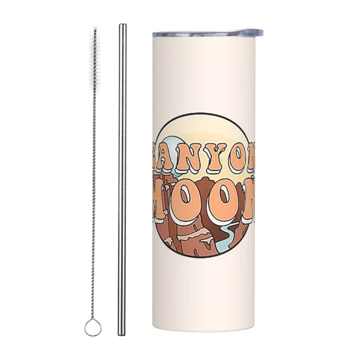 Canyon Moon Stainless Steel Tumbler Vacuum Insulated Mugs Thermal Cold Cups Straw With Lid 20oz