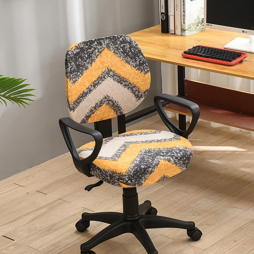 

Universal Office Chair Cover With Back Computer Game Seat Cover Dust Proof Anti-slip Seat Protector Case Elastic Armchair Cover