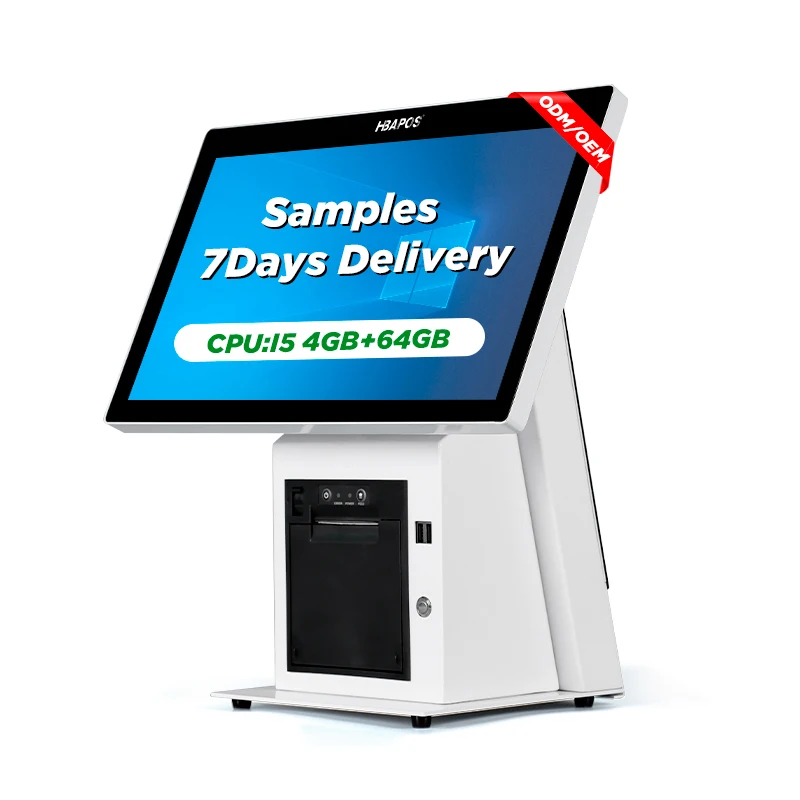 

ATV&UTV15.6 Inch Touch Screen POS System with Built-in 80mm Thermal Printer, All-in-One Cash Register for Restaurant