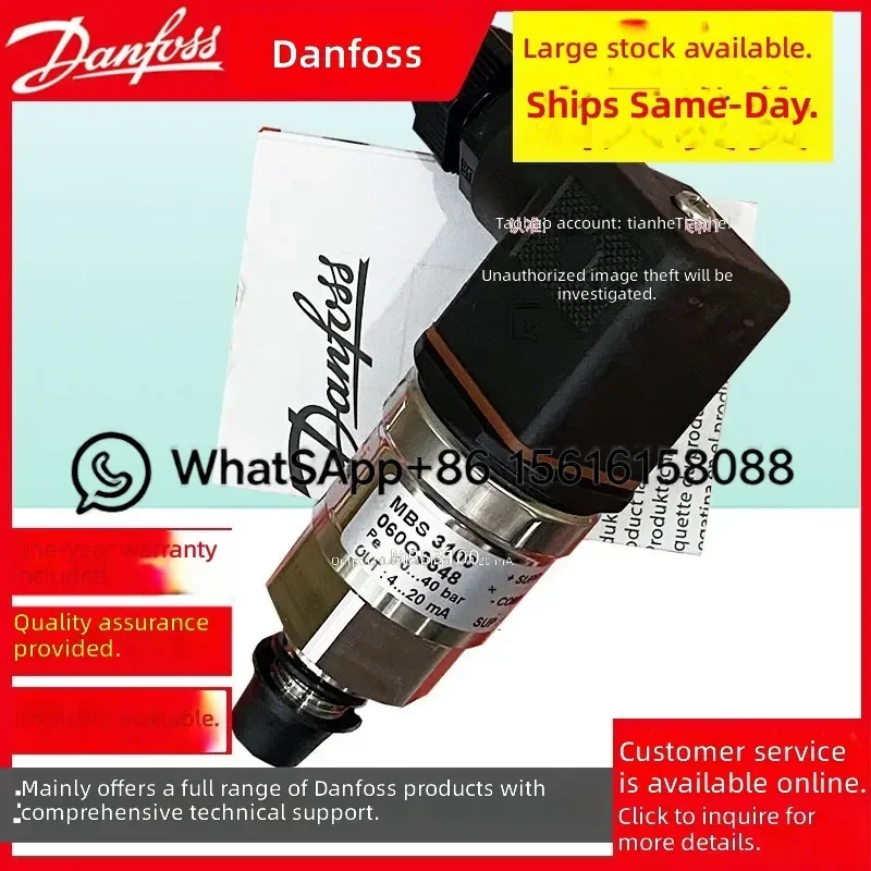 Danfoss MBS3100 Pressure Transmitter Sensor 060G6378 060G3548 060G6680 060G6724 Industrial Process Control Analog Output High