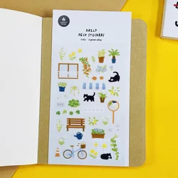 Korean Import Suatelier Cute Cats Green Alley PVC Stickers Scrapbooking Diy Journal Stationery Sticker Deco Art School Supply