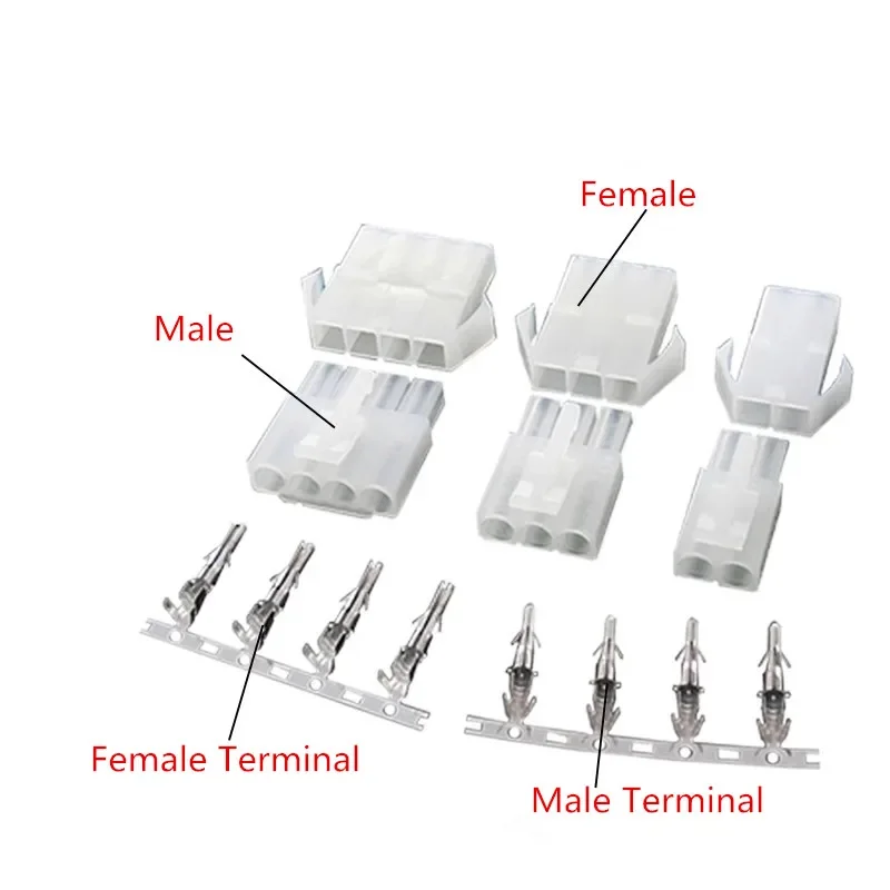 10pcs L6.2 2P3P4P6P-15P Male Female Housing Plug 6.2mm Cable Electric Wire Motorcycle Connector Automotive Electrical Connectors