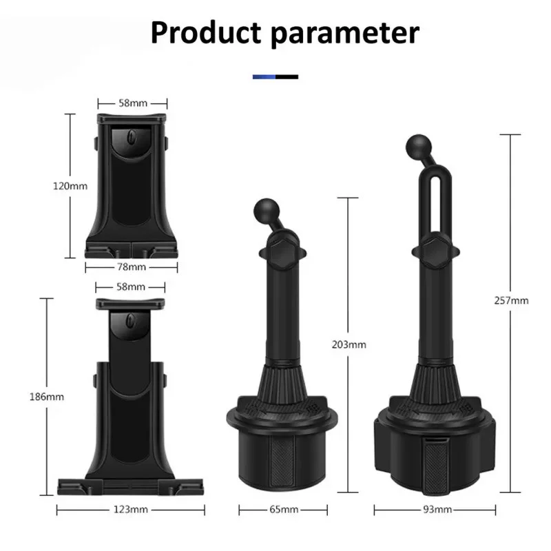 Universal Car Cup Tablet Stand Phone Holder Cellphone Holder Drink Bottle iPad Mount Support Smartphone Mobile Phone Pad 11 inch view 6