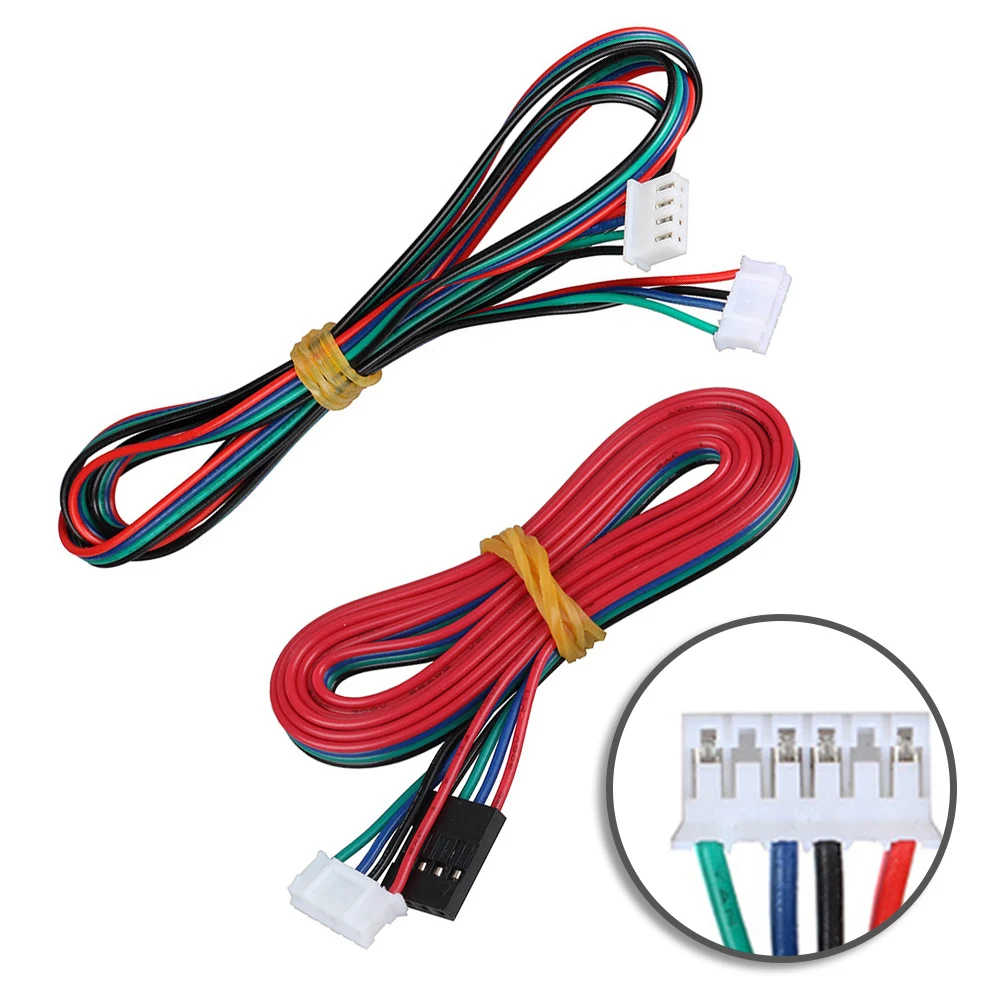 42-step stepper motor extension cable 4pcs 2m 4pin 6pin XH type for 3D printer hardware precise 2.0mm spacing end
