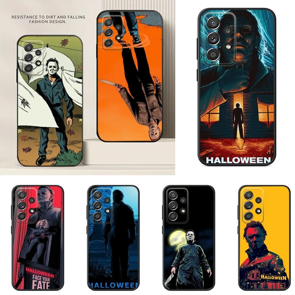 Michaels Myers H-Halloween Phone Case For Samsung S24,S23,S22,S21,S20,S10,S10E,S9 Ultra Plus FE Note 20 Ultra 10 9 Plus Case