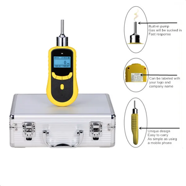 Handheld Ozone Gas Detector  Analyzer 0-50ppm O3 Sensor  With Sampling pump ATEX CE ISO9001