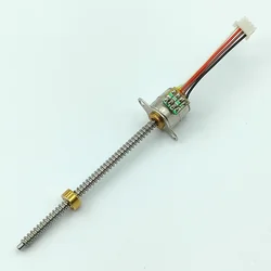 DC 5V 50mm Stroke Micro 10mm Precision Linear Stepper Motor 2-Phase 4-Wire Stepping Motor Long Lead Screw Rod Slider Moving Nut