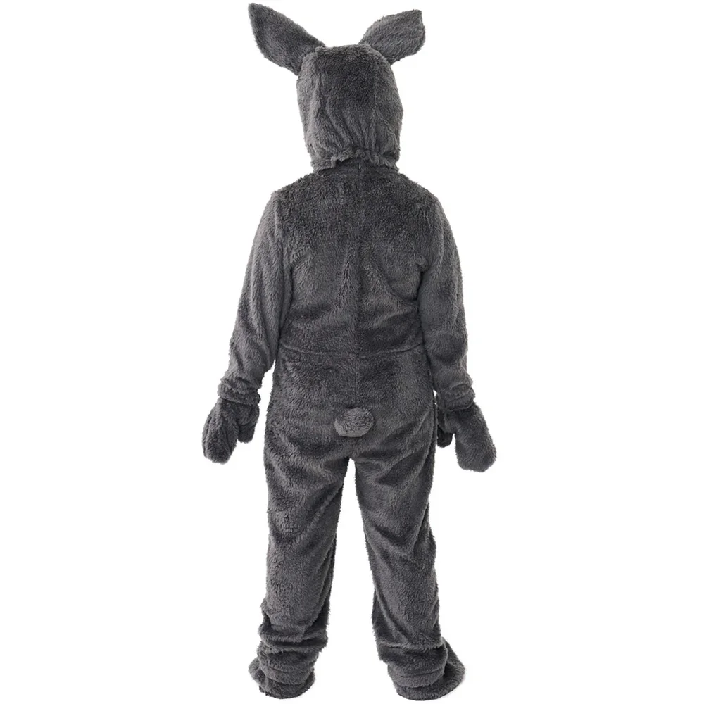 Kids Onesie Bunny kostuum voor jongens meisjes Deluxe schattig kerstdier grijs wit konijn cosplay bodysuit flanel pak met capuchon NIEUW