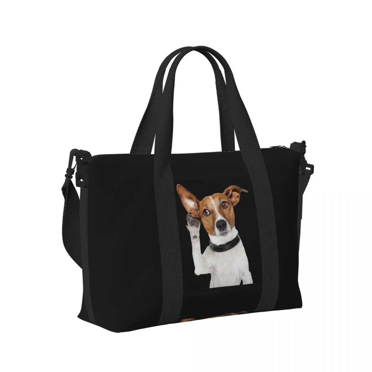 

Джек-рассел-терьер, забавная пляжная дорожная сумка для собак, большая вместительная сумка-тоут для тренажерного зала, йоги, женская дорожная сумка для покупок