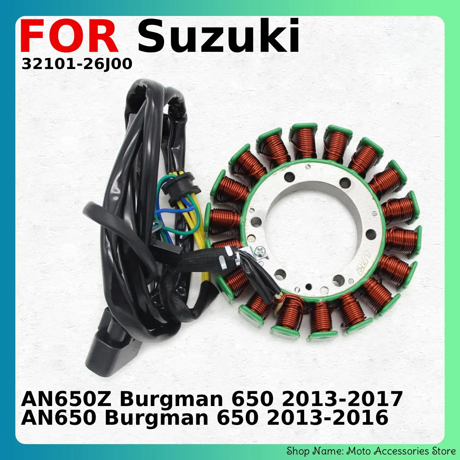 Magneto Stator Coil for Suzuki AN650Z Burgman 650 Engine Replacement Parts Accessories 32101-26J00