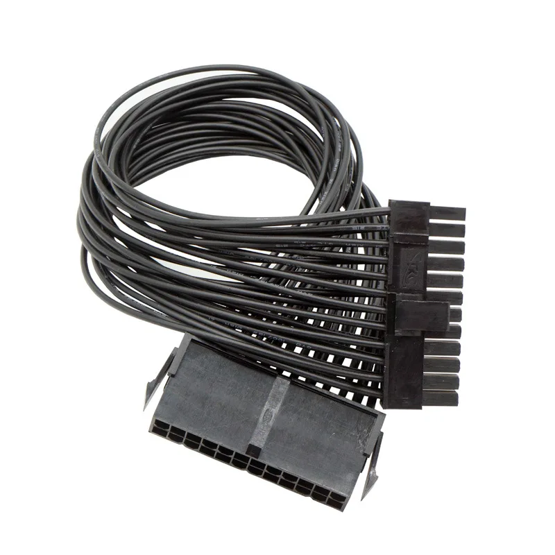 24Pin Motherboard Power Extension Cable, 24‑Pin ATX Main Power 1‑to‑1 Extension Cord for Desktop PC Mainboard Power Supply