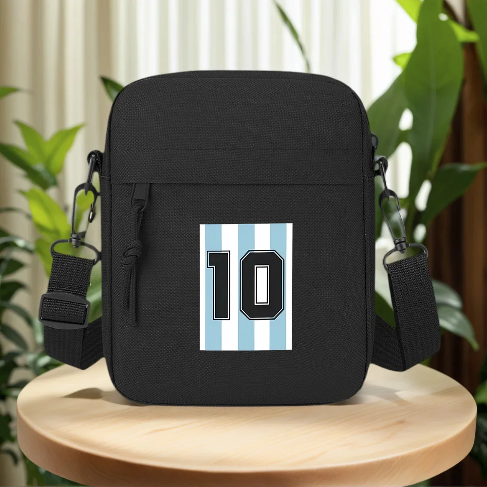 Number ten striped jersey design Men Crossbody Bag Single Shoulder Women Cartoon Anime Film Printing Design Unisex