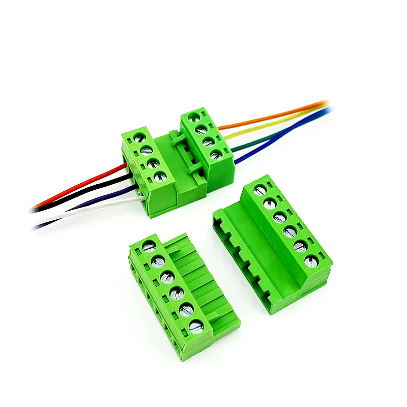 2Pcs 2EDGRK-5.08MM Fast Wire Terminal Blocks Connector Solderless 2-24Pin Butting Style Plug-in Male Female Wiring Terminals