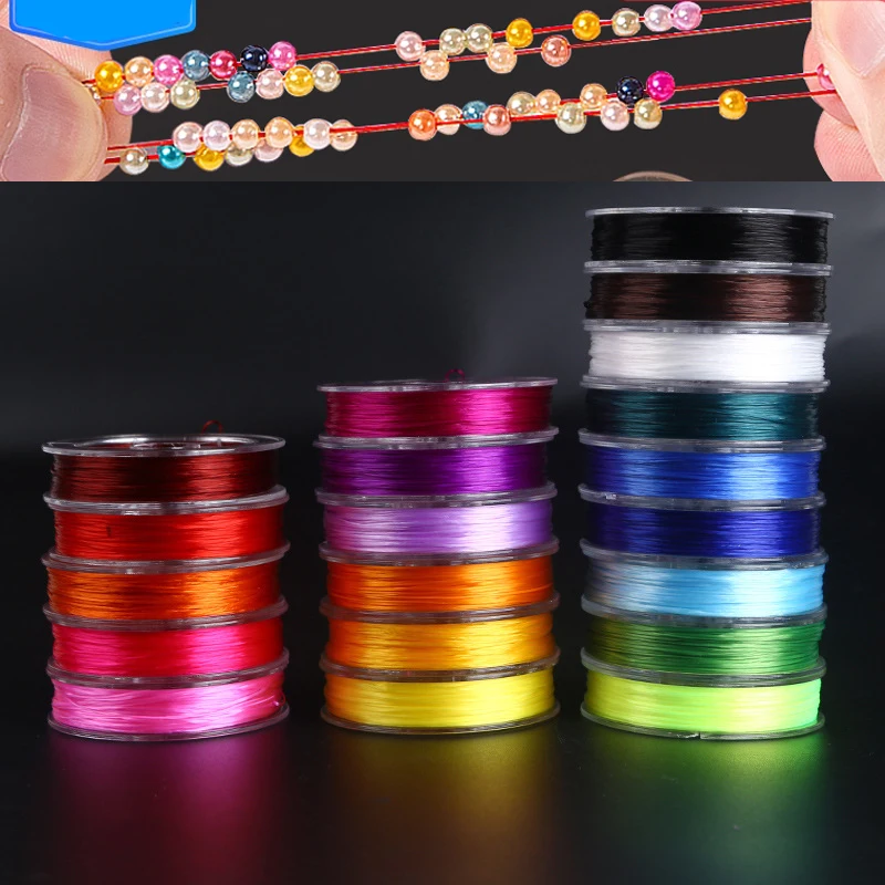 10M Colorful Elastic Thread String For DIY Jewelry Making fit Beads Bracelets,0.7mm Elastic Line Cord Strin