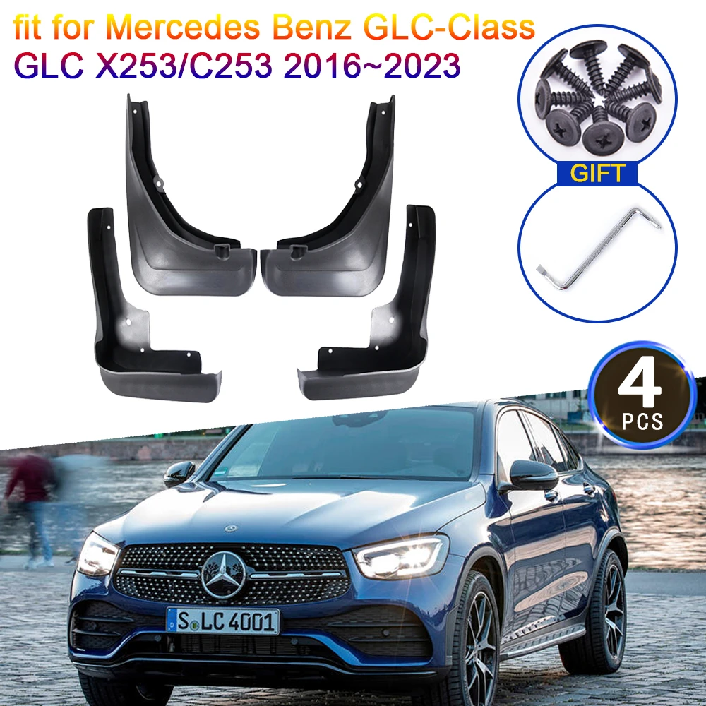 

For Mercedes Benz GLC-Class GLC X253 C253 2016 2017 2018 2019 2020 2021 2022 2023 Mud Flaps Splash Guards MudGuard Front Fender