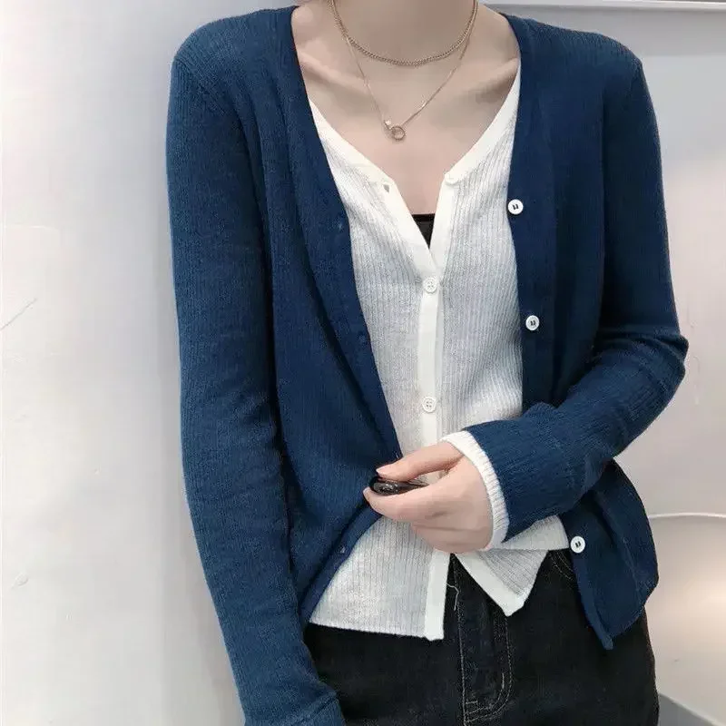 Coat Fashion 2024 Outerwear Ladies Knit Sweaters New In Wear To Work Attractive Harajuku Aesthetic Hot Office Women's Cardigans