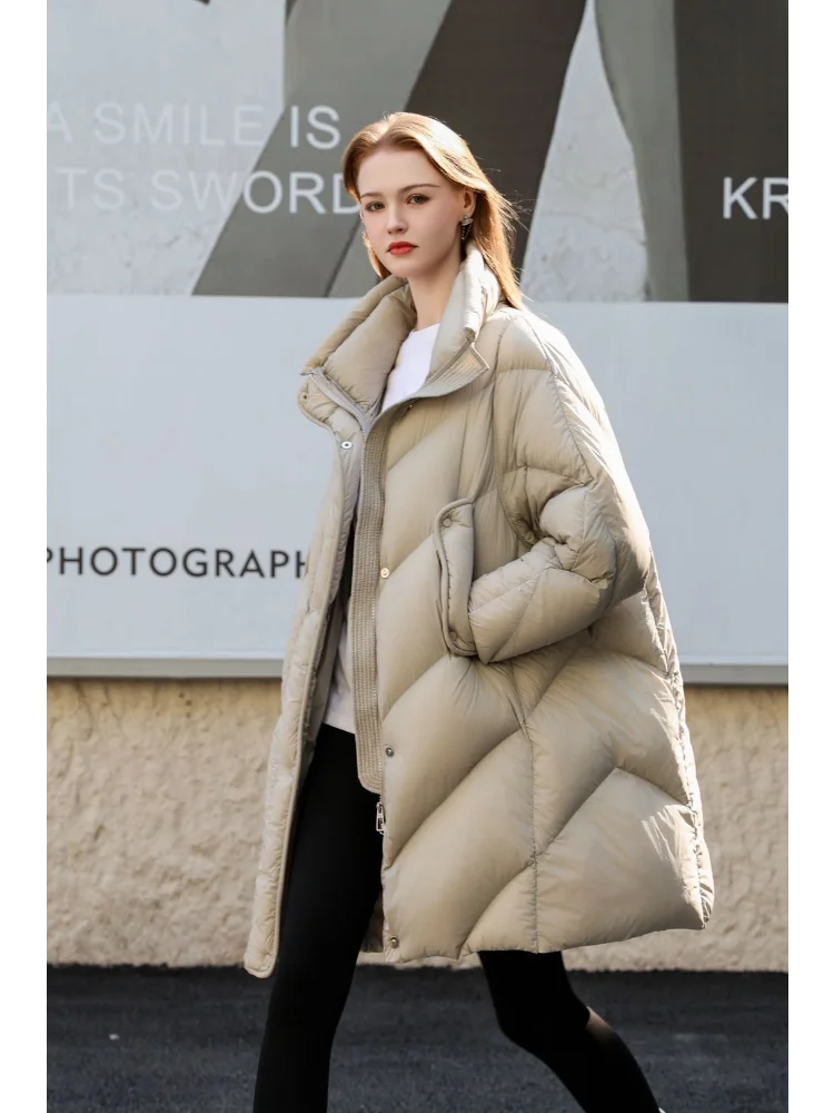 Novo estilo jaqueta acolchoada feminina inverno para baixo jaqueta puffer casaco pato branco grosso casacos quentes para baixo jaqueta estofamento outwear