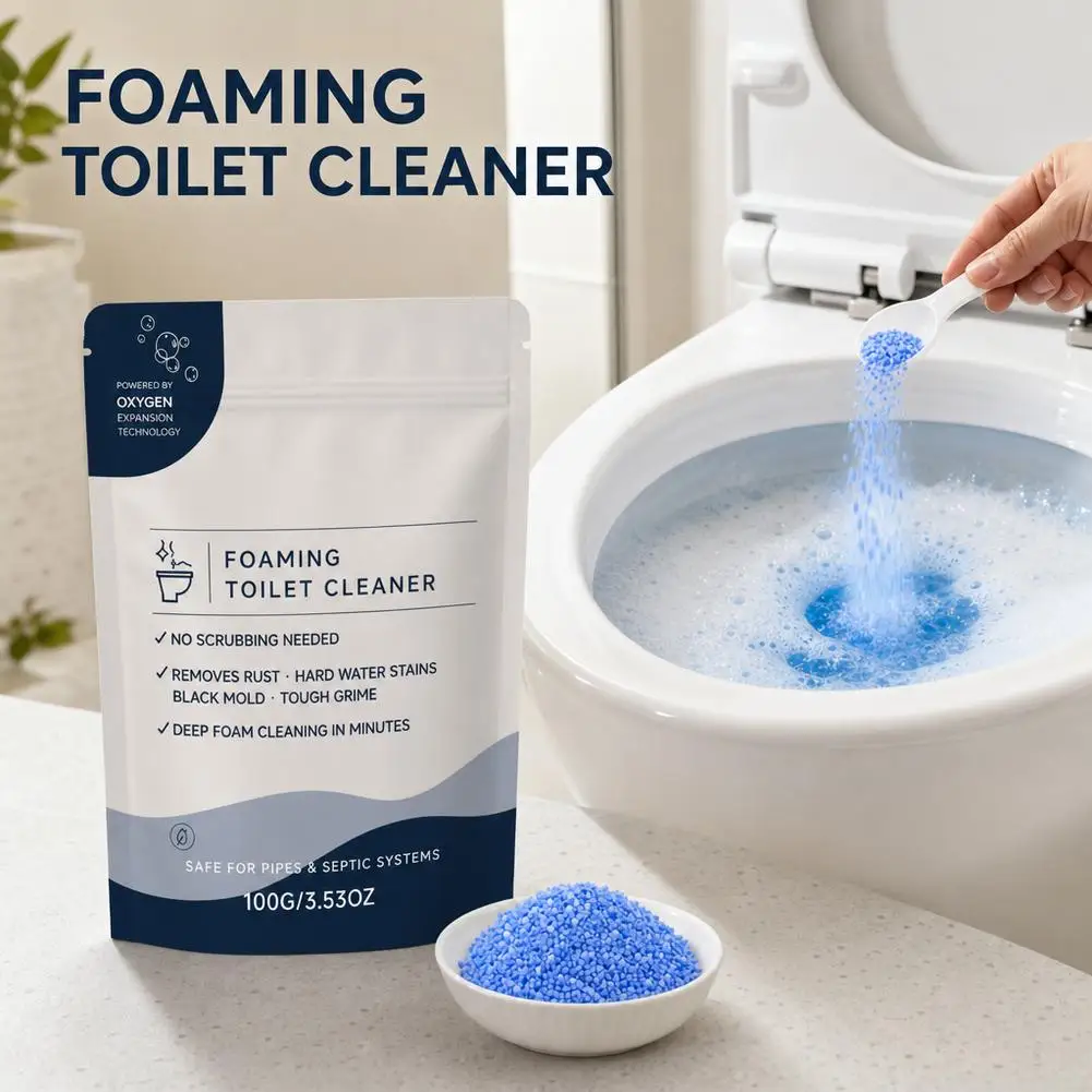Toilet Bowl Cleaner Tablets Automatic Toilet Tank Cleaners For Deodorizing Descaling Long-Lasting Blue Toilet Cleaning Supplies view 6