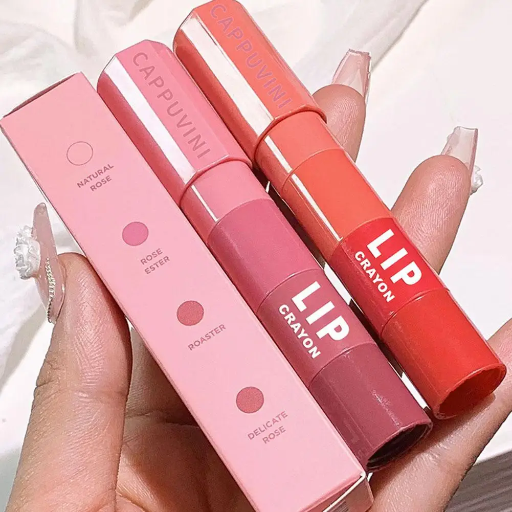 Matte Lipstick Pen 2 Colors In 1 Nude Pink Matte Lip Gloss Waterproof Long Lasting Lipstick Pencil Lip Liner Pen Lip Makeup Set