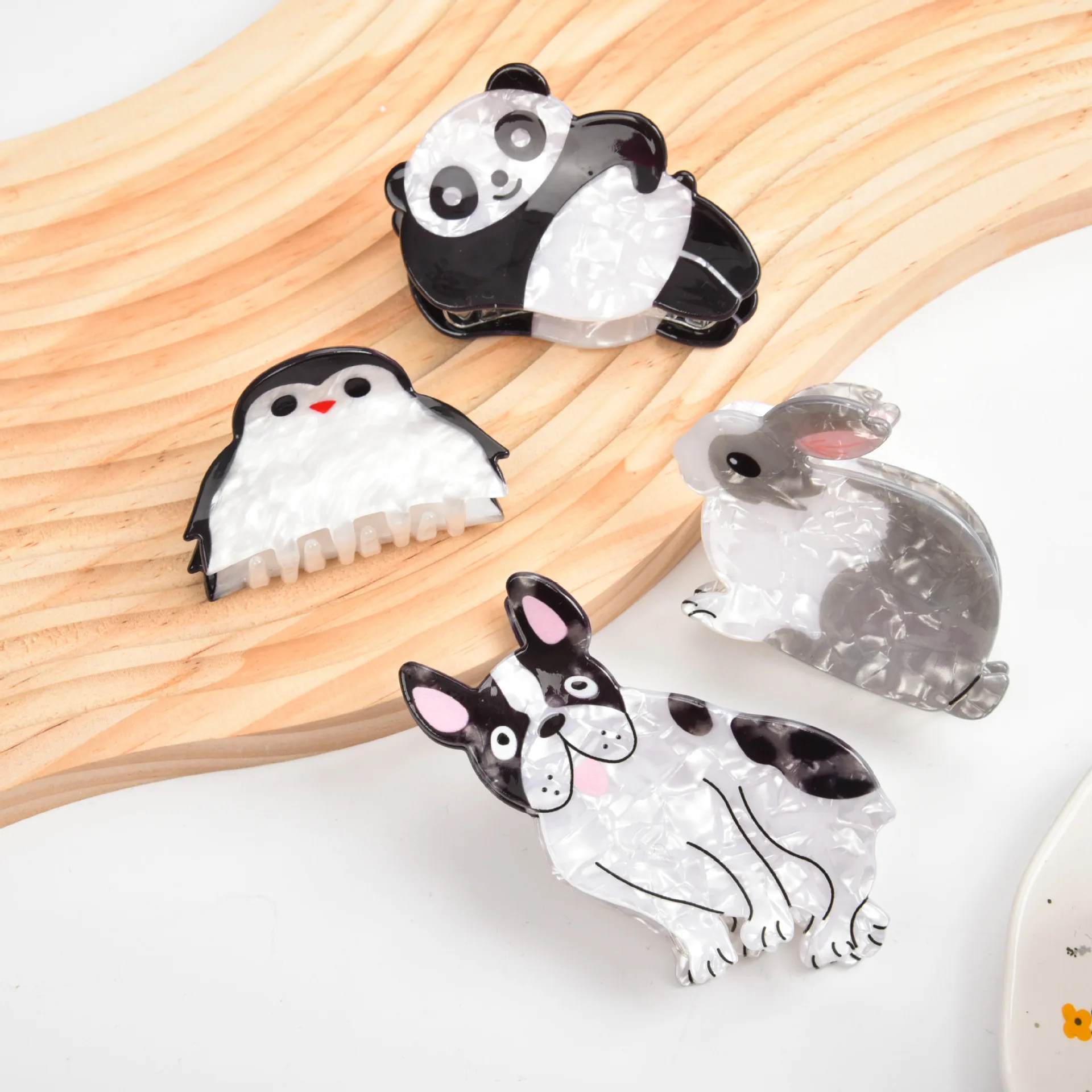 Yhj Een Familie Van Schattige Dieren Haarklauw Koala Konijn Panda Mooie Haarklauw Clip Haaraccessoires Voor Vrouwen Meisje