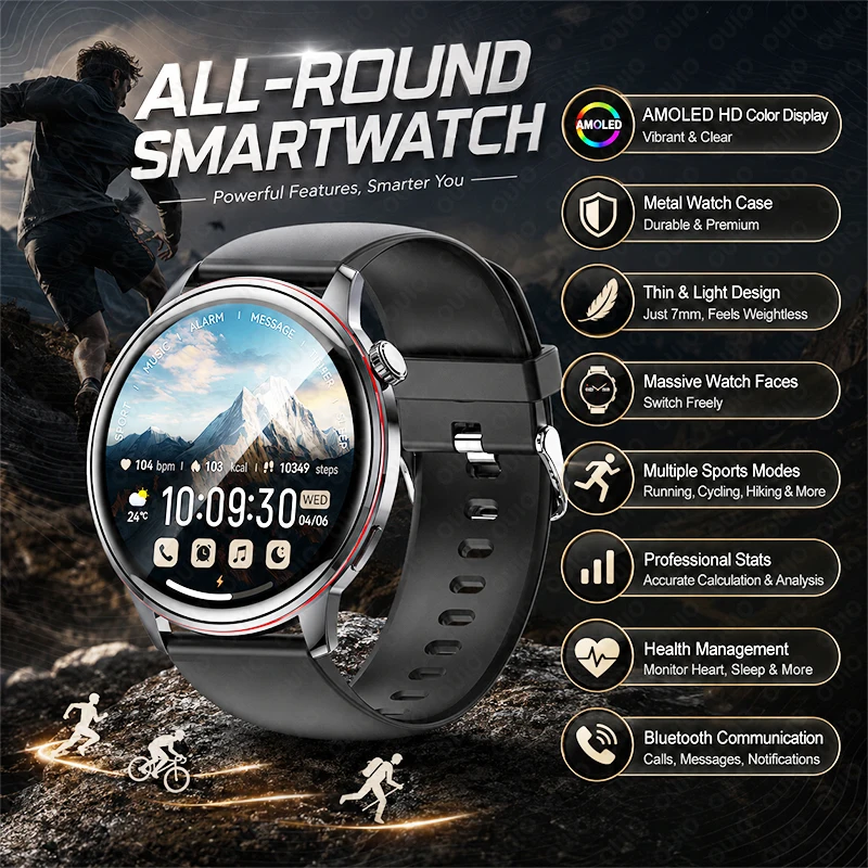 

2026 New Sports Smart Watch Multi-Sport Mode Voice Assistant Heart Rate Women’s Health Sleep Monitoring Blood Oxygen Smart Watch