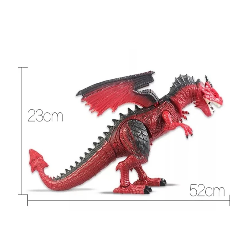 Electric Remote Dinosaur Spray Dragon Roar Walking Control Simulation Animal Model Kids Toys For Christmas Gift