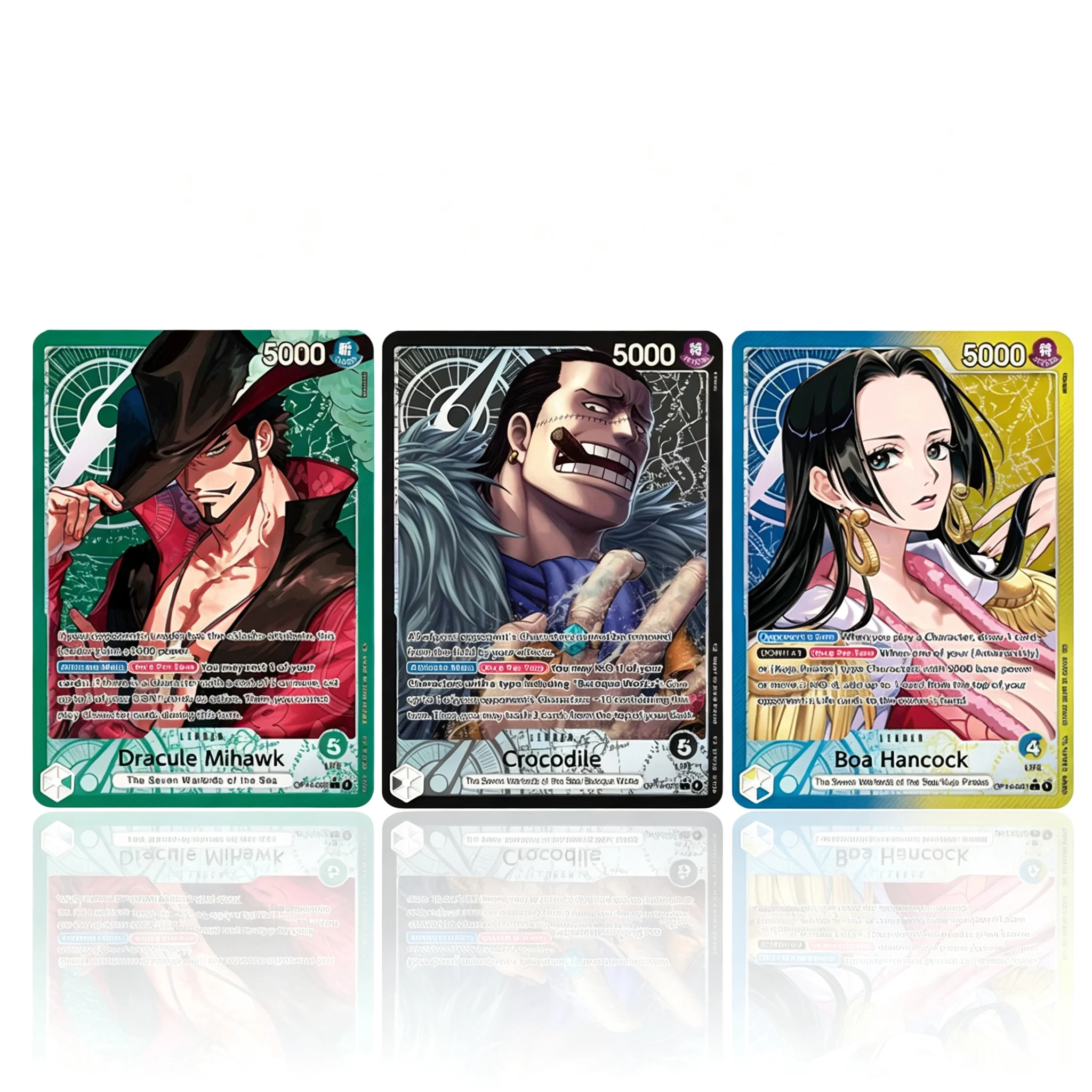 Proxy One Piece Card Dracule Mihawk/ Boa Hancock - The Azure Sea's Seven (OP14) English TCG Anime Game Collection Cards