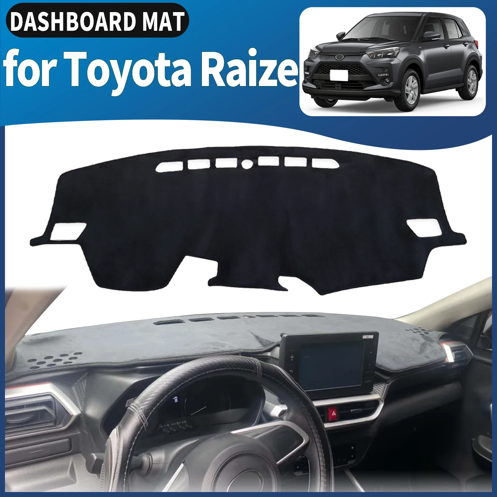

fit for Toyota Raize Daihatsu Rocky 2019-2024 Car Dashmat Dashboard Cover Pad DashMat Sunshade Accessories Protective Carpet