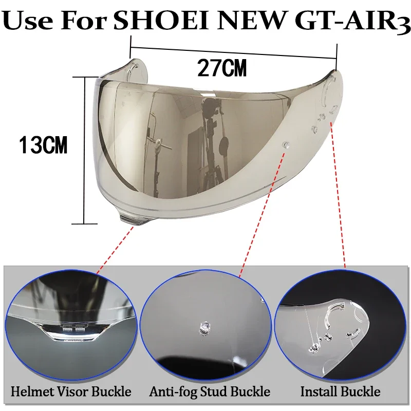 Photochromic Motorcycle Full Face Shield Helmet Visor Anti-Fog for SHOEI GT AIR 3 CNS-1C Multiple Color Options Quick Release