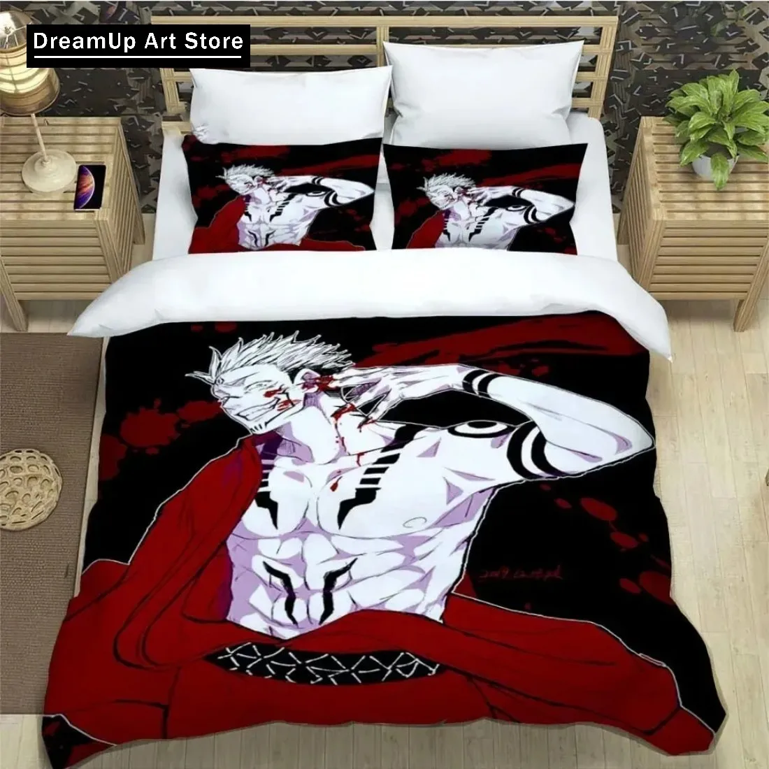 3D Print Jujutsu Kaisen Anime Bedding Set Boys Girls Twin Queen King Size Duvet Cover Pillowcase Bed Boys Adult