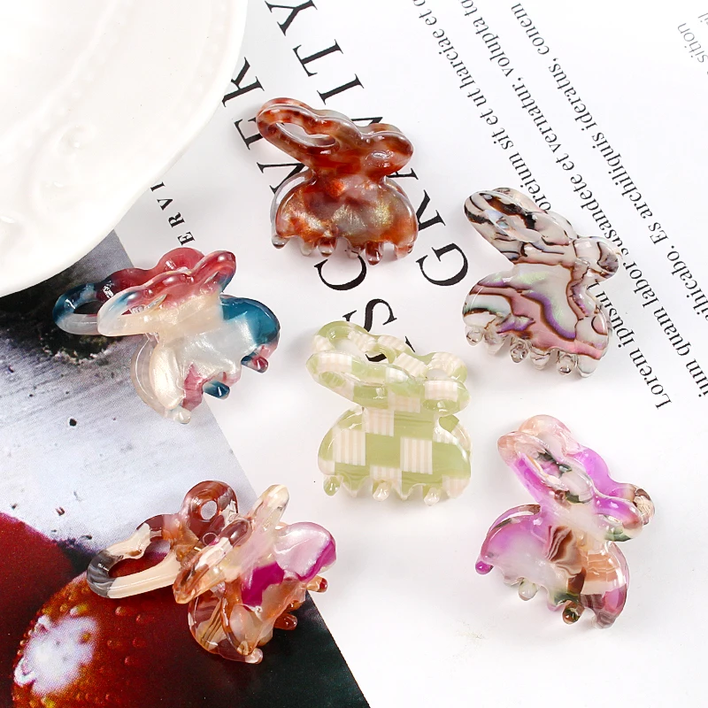 2pcs Korean Acetate Crab Claws Butterfly Cute Mini Sweet Girl Children Barrettes Hairpin Fashion Hair Clips for Kids