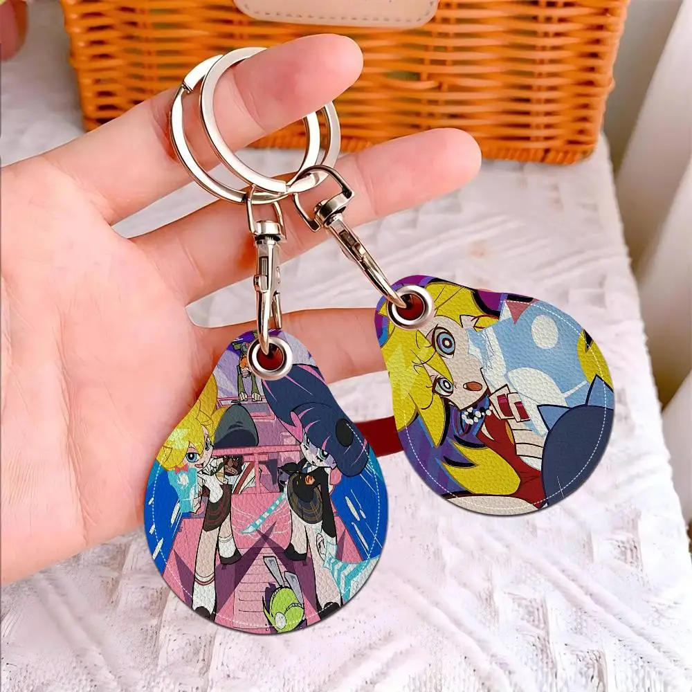 Anime Panty And Stocking Mini Water Drop Shape Community Access Card Holder Elevator Card Sensor Drop Card Protector Keychain