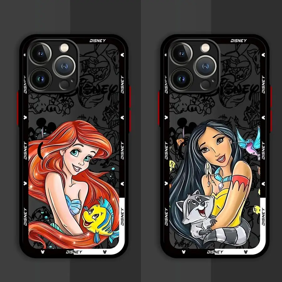 Disney Princess Lustige Handyhülle für iPhone 14 Pro 11 Pro 15 Pro Max XS Max 7 8 Plus 13 Mini 12 16