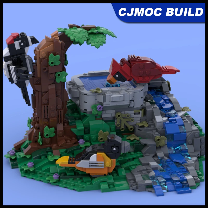 

1156pcs MOC Summer Bird Bath Building Block Technology Bricks Birthday Christmas Holiday Gifts Adults Toys