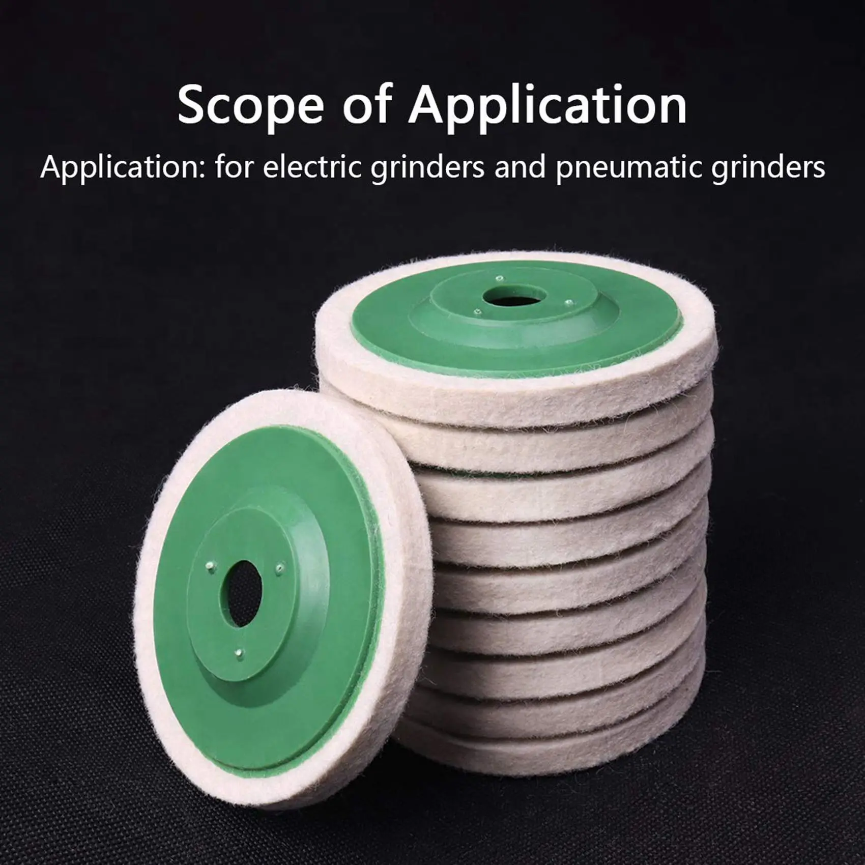 

AA81-30Pcs 100Mm 4 Inch Wool Buffing Round Polishing Wheels Pads Polisher Wheels